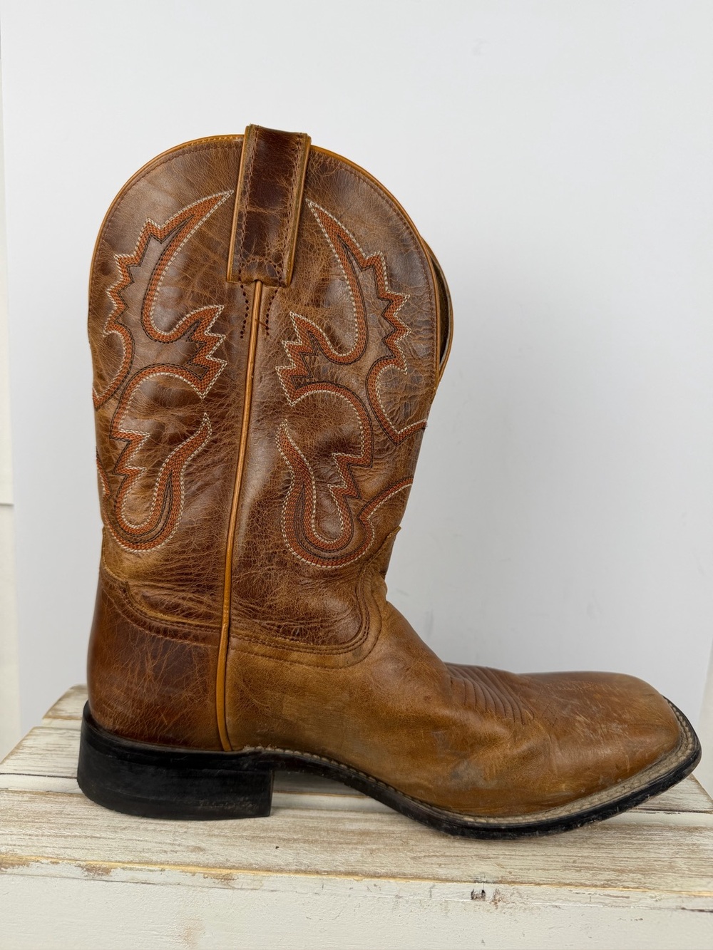 Cody James men's western boots distressed leather detailed embroidery size 9D - Picture 4 of 13